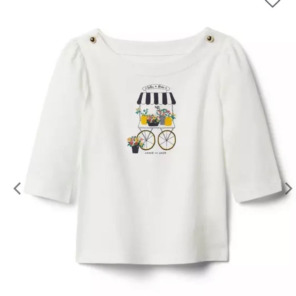 Janie&Jack Flower Cart Tee